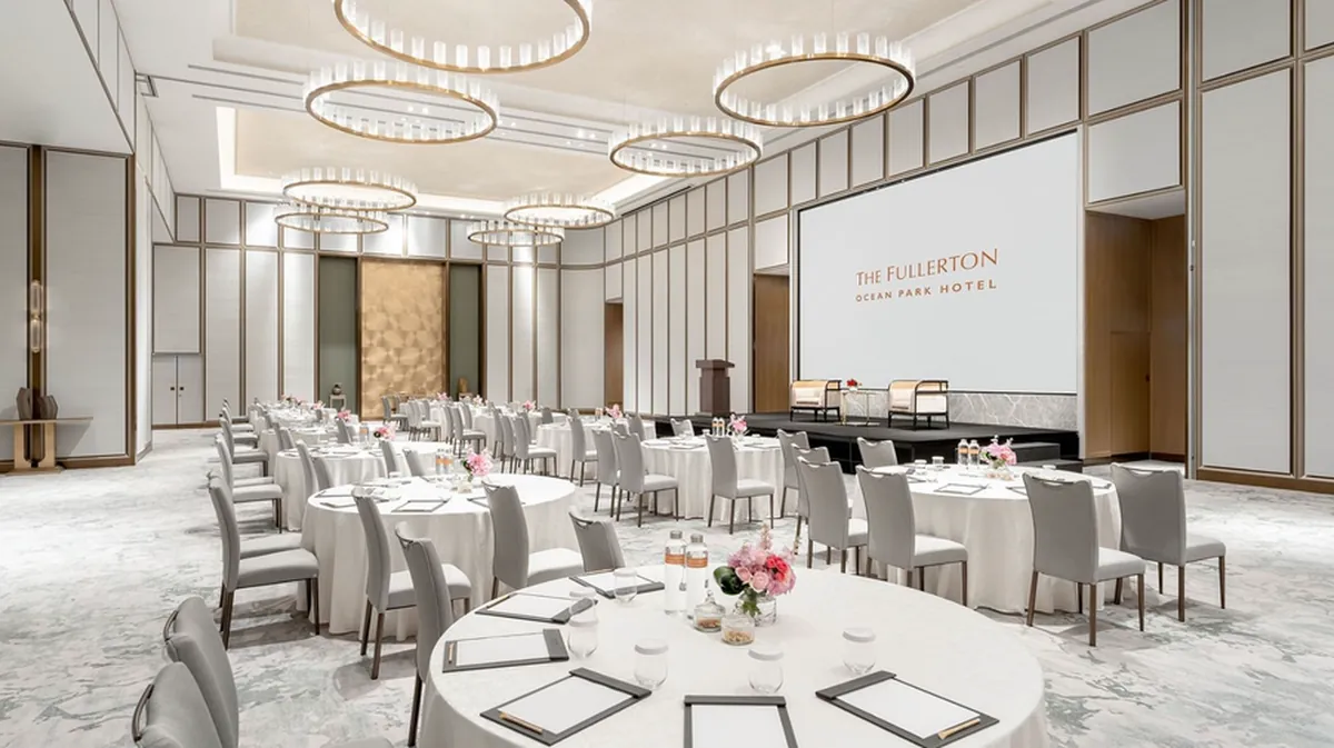 The Fullerton Ballroom set for the conference day
