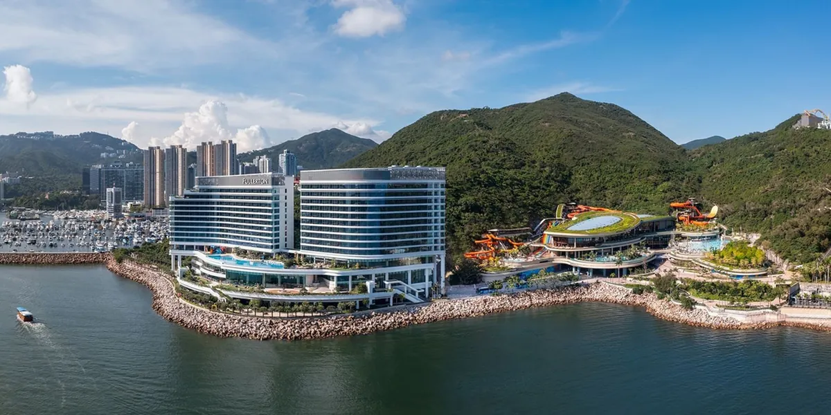 The Fullerton Ocean Park Hotel from the water
